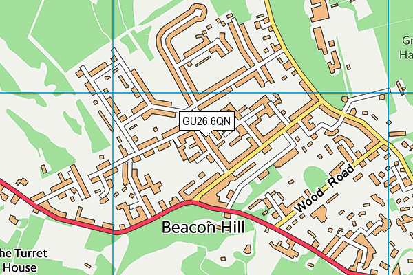 GU26 6QN map - OS VectorMap District (Ordnance Survey)