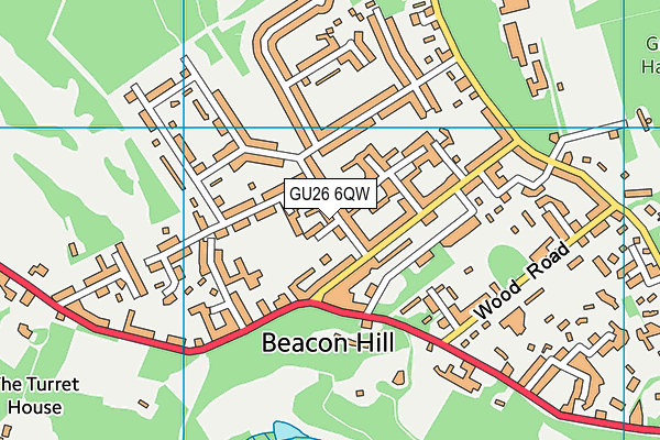 GU26 6QW map - OS VectorMap District (Ordnance Survey) GU26 6QW map - OS VectorMap District (Ordnance Survey)