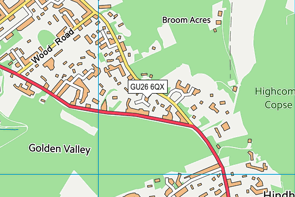 GU26 6QX map - OS VectorMap District (Ordnance Survey) GU26 6QX map - OS VectorMap District (Ordnance Survey)