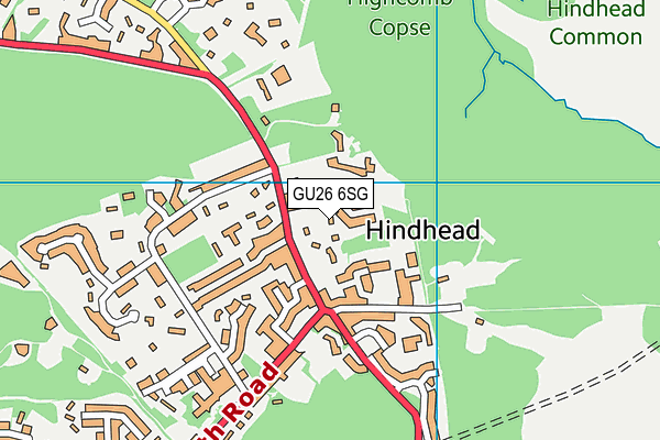 GU26 6SG map - OS VectorMap District (Ordnance Survey) GU26 6SG map - OS VectorMap District (Ordnance Survey)