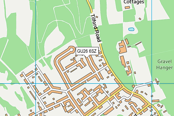 GU26 6SZ map - OS VectorMap District (Ordnance Survey) GU26 6SZ map - OS VectorMap District (Ordnance Survey)