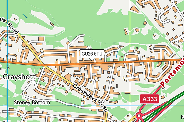 GU26 6TU map - OS VectorMap District (Ordnance Survey) GU26 6TU map - OS VectorMap District (Ordnance Survey)