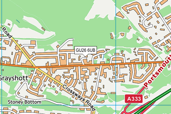 GU26 6UB map - OS VectorMap District (Ordnance Survey) GU26 6UB map - OS VectorMap District (Ordnance Survey)