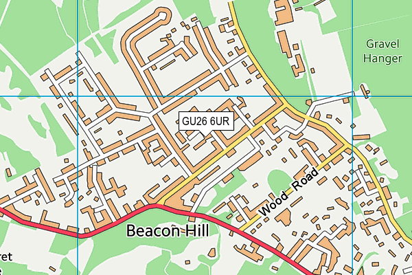 GU26 6UR map - OS VectorMap District (Ordnance Survey) GU26 6UR map - OS VectorMap District (Ordnance Survey)