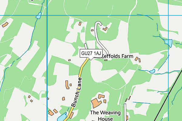 GU27 1AJ map - OS VectorMap District (Ordnance Survey) GU27 1AJ map - OS VectorMap District (Ordnance Survey)