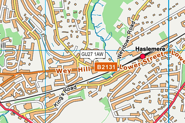 GU27 1AW map - OS VectorMap District (Ordnance Survey) GU27 1AW map - OS VectorMap District (Ordnance Survey)