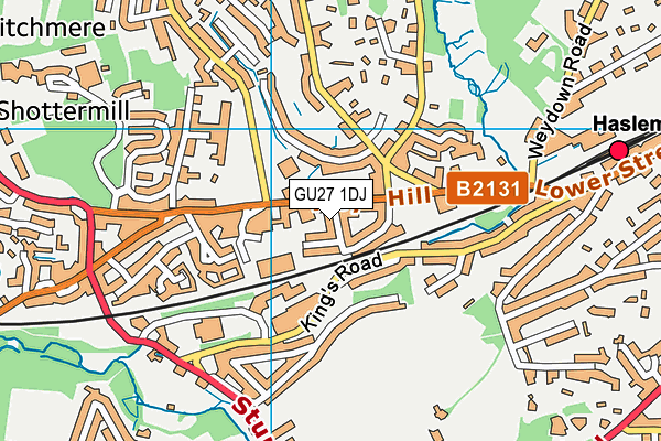 GU27 1DJ map - OS VectorMap District (Ordnance Survey) GU27 1DJ map - OS VectorMap District (Ordnance Survey)