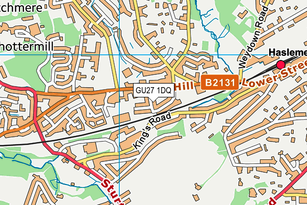 GU27 1DQ map - OS VectorMap District (Ordnance Survey) GU27 1DQ map - OS VectorMap District (Ordnance Survey)