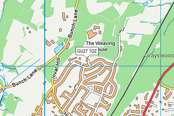 GU27 1DZ map - OS VectorMap District (Ordnance Survey) GU27 1DZ map - OS VectorMap District (Ordnance Survey)