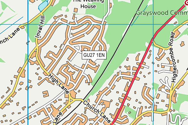 GU27 1EN map - OS VectorMap District (Ordnance Survey) GU27 1EN map - OS VectorMap District (Ordnance Survey)