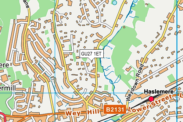 GU27 1ET map - OS VectorMap District (Ordnance Survey) GU27 1ET map - OS VectorMap District (Ordnance Survey)