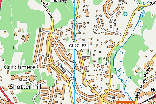 GU27 1EZ map - OS VectorMap District (Ordnance Survey) GU27 1EZ map - OS VectorMap District (Ordnance Survey)