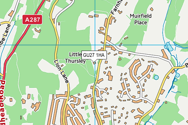 GU27 1HA map - OS VectorMap District (Ordnance Survey) GU27 1HA map - OS VectorMap District (Ordnance Survey)