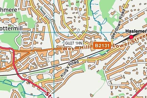 GU27 1HN map - OS VectorMap District (Ordnance Survey) GU27 1HN map - OS VectorMap District (Ordnance Survey)