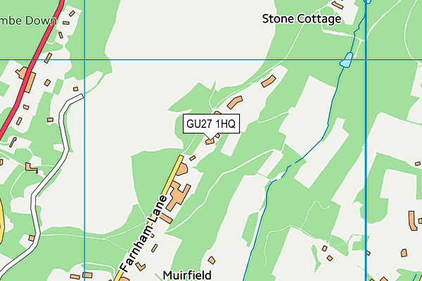 GU27 1HQ map - OS VectorMap District (Ordnance Survey) GU27 1HQ map - OS VectorMap District (Ordnance Survey)