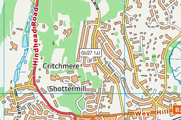 GU27 1JJ map - OS VectorMap District (Ordnance Survey)