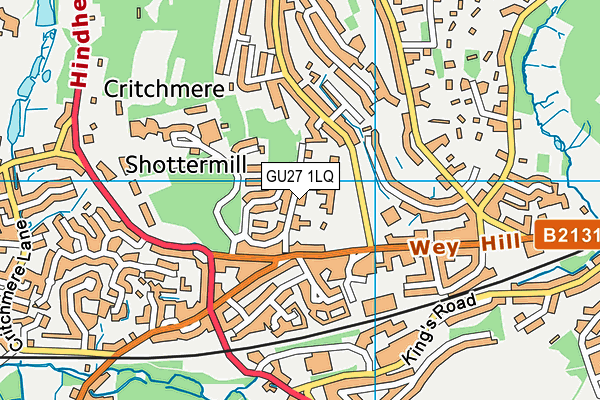 GU27 1LQ map - OS VectorMap District (Ordnance Survey) GU27 1LQ map - OS VectorMap District (Ordnance Survey)