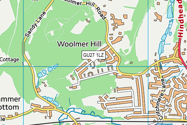 GU27 1LZ map - OS VectorMap District (Ordnance Survey) GU27 1LZ map - OS VectorMap District (Ordnance Survey)
