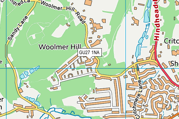 GU27 1NA map - OS VectorMap District (Ordnance Survey) GU27 1NA map - OS VectorMap District (Ordnance Survey)