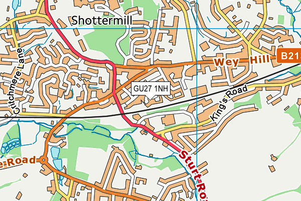 GU27 1NH map - OS VectorMap District (Ordnance Survey) GU27 1NH map - OS VectorMap District (Ordnance Survey)