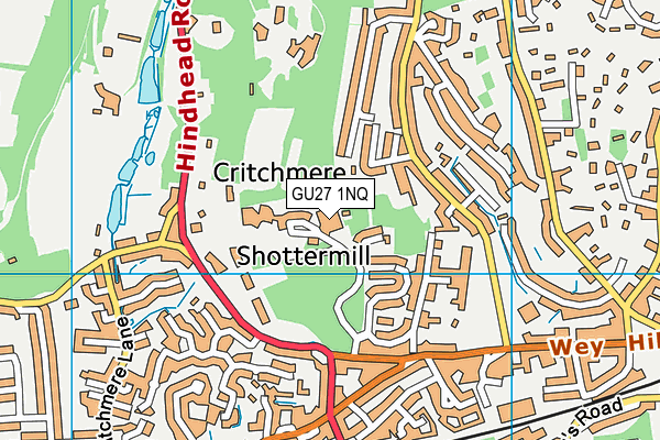 GU27 1NQ map - OS VectorMap District (Ordnance Survey) GU27 1NQ map - OS VectorMap District (Ordnance Survey)