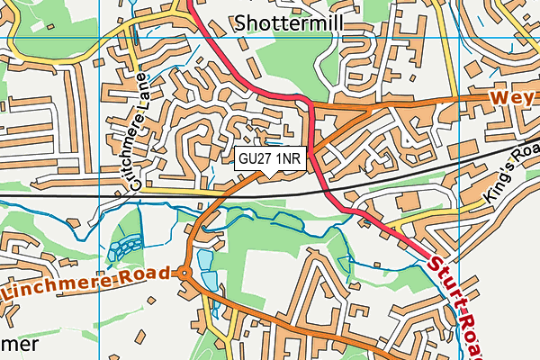 GU27 1NR map - OS VectorMap District (Ordnance Survey) GU27 1NR map - OS VectorMap District (Ordnance Survey)