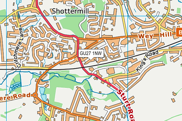 GU27 1NW map - OS VectorMap District (Ordnance Survey) GU27 1NW map - OS VectorMap District (Ordnance Survey)