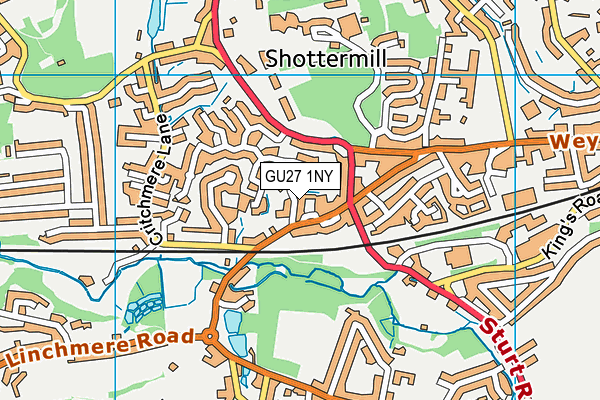 GU27 1NY map - OS VectorMap District (Ordnance Survey) GU27 1NY map - OS VectorMap District (Ordnance Survey)