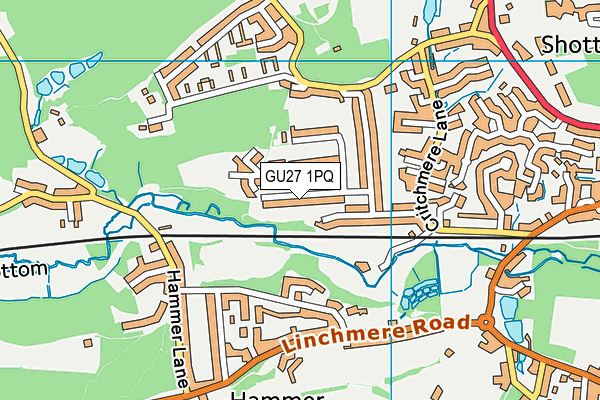 GU27 1PQ map - OS VectorMap District (Ordnance Survey) GU27 1PQ map - OS VectorMap District (Ordnance Survey)