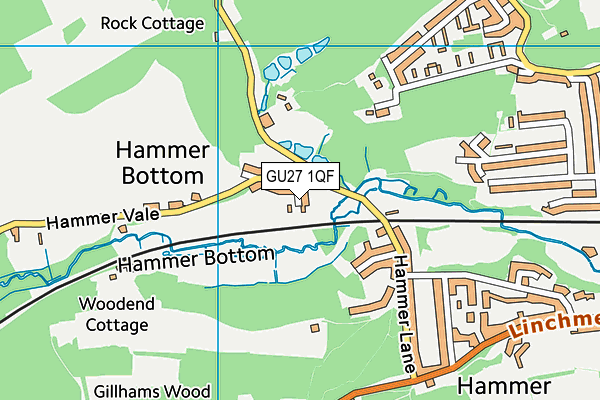 GU27 1QF map - OS VectorMap District (Ordnance Survey) GU27 1QF map - OS VectorMap District (Ordnance Survey)