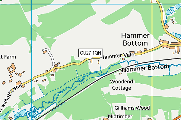 GU27 1QN map - OS VectorMap District (Ordnance Survey) GU27 1QN map - OS VectorMap District (Ordnance Survey)