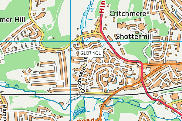 GU27 1QU map - OS VectorMap District (Ordnance Survey)