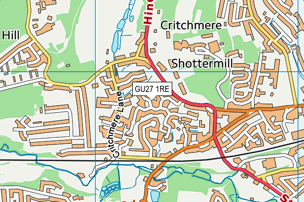 GU27 1RE map - OS VectorMap District (Ordnance Survey) GU27 1RE map - OS VectorMap District (Ordnance Survey)