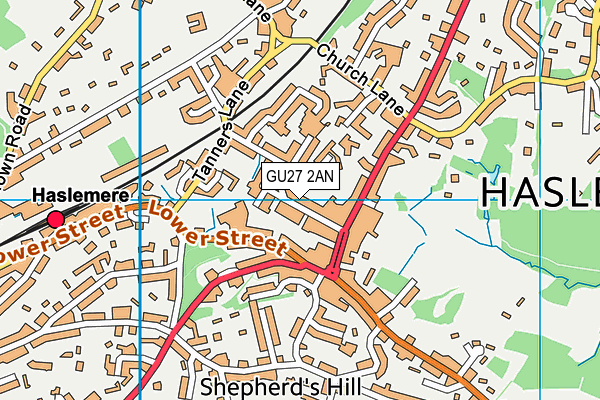 GU27 2AN map - OS VectorMap District (Ordnance Survey) GU27 2AN map - OS VectorMap District (Ordnance Survey)