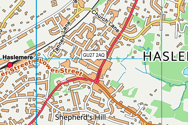 GU27 2AQ map - OS VectorMap District (Ordnance Survey) GU27 2AQ map - OS VectorMap District (Ordnance Survey)