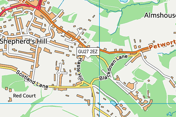 GU27 2EZ map - OS VectorMap District (Ordnance Survey) GU27 2EZ map - OS VectorMap District (Ordnance Survey)