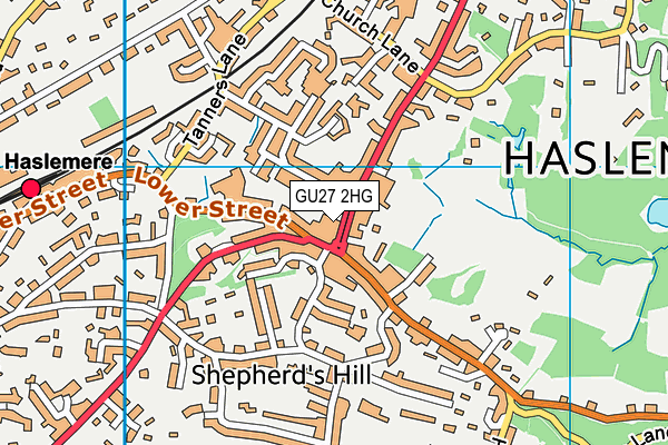 GU27 2HG map - OS VectorMap District (Ordnance Survey) GU27 2HG map - OS VectorMap District (Ordnance Survey)