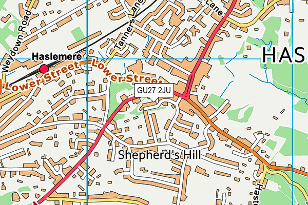 GU27 2JU map - OS VectorMap District (Ordnance Survey) GU27 2JU map - OS VectorMap District (Ordnance Survey)