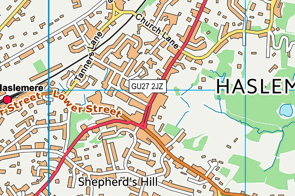 GU27 2JZ map - OS VectorMap District (Ordnance Survey) GU27 2JZ map - OS VectorMap District (Ordnance Survey)