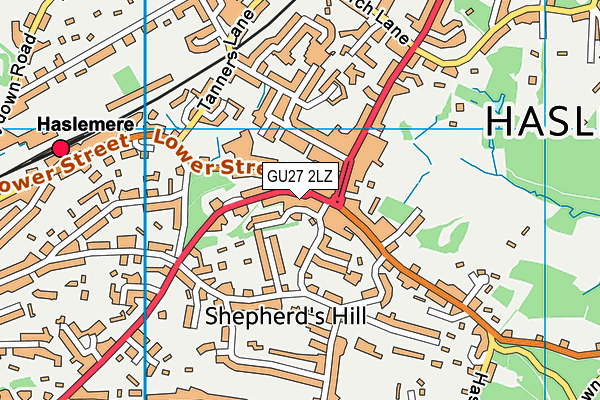 GU27 2LZ map - OS VectorMap District (Ordnance Survey) GU27 2LZ map - OS VectorMap District (Ordnance Survey)