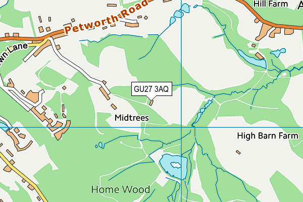 GU27 3AQ map - OS VectorMap District (Ordnance Survey) GU27 3AQ map - OS VectorMap District (Ordnance Survey)