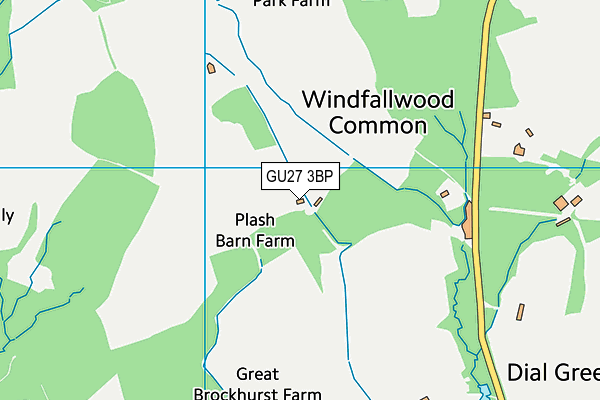 GU27 3BP map - OS VectorMap District (Ordnance Survey) GU27 3BP map - OS VectorMap District (Ordnance Survey)