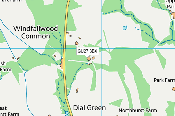 GU27 3BX map - OS VectorMap District (Ordnance Survey) GU27 3BX map - OS VectorMap District (Ordnance Survey)