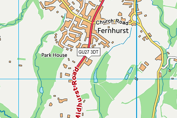 GU27 3DT map - OS VectorMap District (Ordnance Survey) GU27 3DT map - OS VectorMap District (Ordnance Survey)