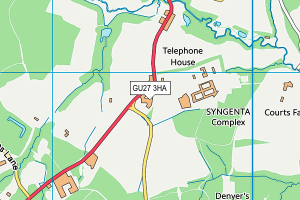 GU27 3HA map - OS VectorMap District (Ordnance Survey)