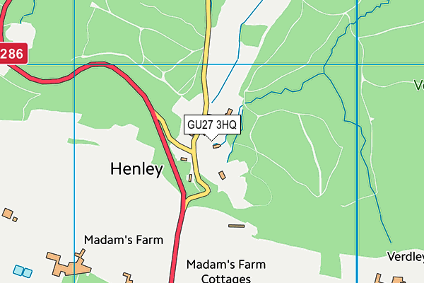 GU27 3HQ map - OS VectorMap District (Ordnance Survey) GU27 3HQ map - OS VectorMap District (Ordnance Survey)