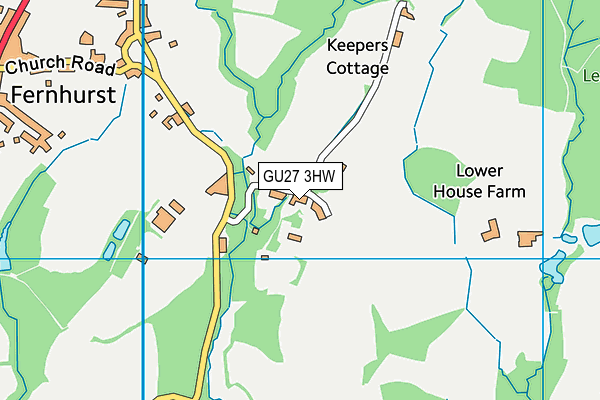 GU27 3HW map - OS VectorMap District (Ordnance Survey) GU27 3HW map - OS VectorMap District (Ordnance Survey)