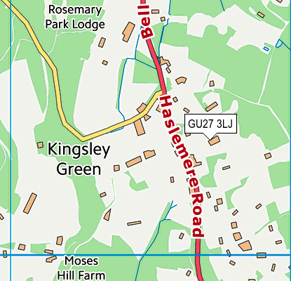 GU27 3LJ map - OS VectorMap District (Ordnance Survey) GU27 3LJ map - OS VectorMap District (Ordnance Survey)