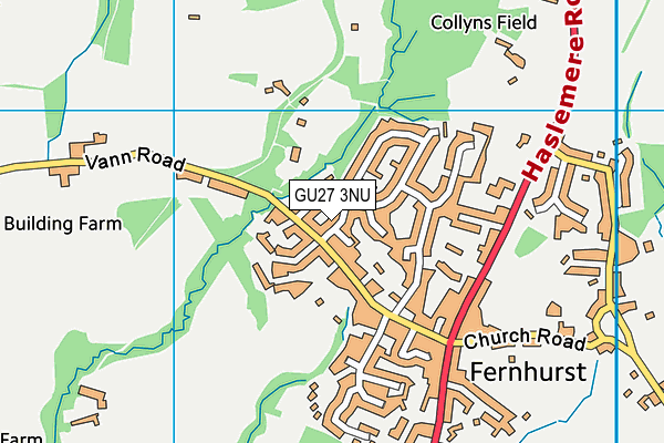 GU27 3NU map - OS VectorMap District (Ordnance Survey) GU27 3NU map - OS VectorMap District (Ordnance Survey)