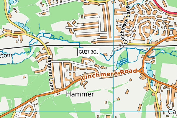 GU27 3QJ map - OS VectorMap District (Ordnance Survey) GU27 3QJ map - OS VectorMap District (Ordnance Survey)